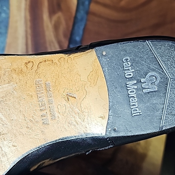 Carlo Morandi Black Patent Leather Boot Dress Shoe | Size 7 EEE - Picture 6 of 9